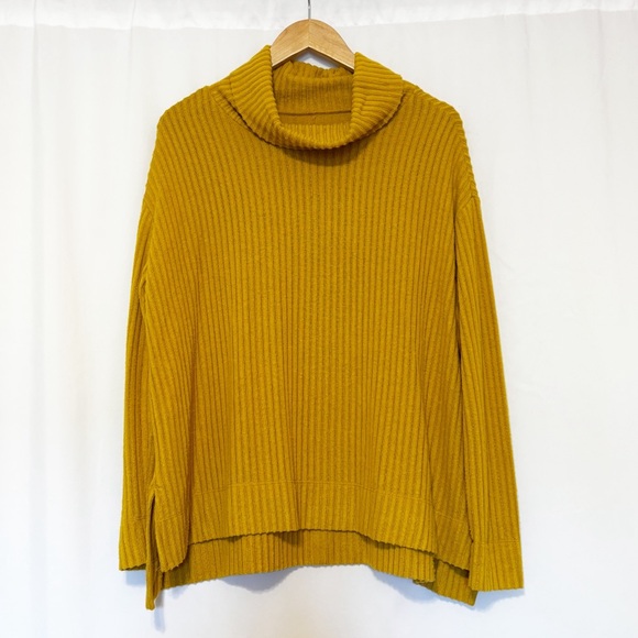 Anthropologie Maeve Vanna Cowl Neck Sweater in‎ Marigold size Small - Picture 2 of 9